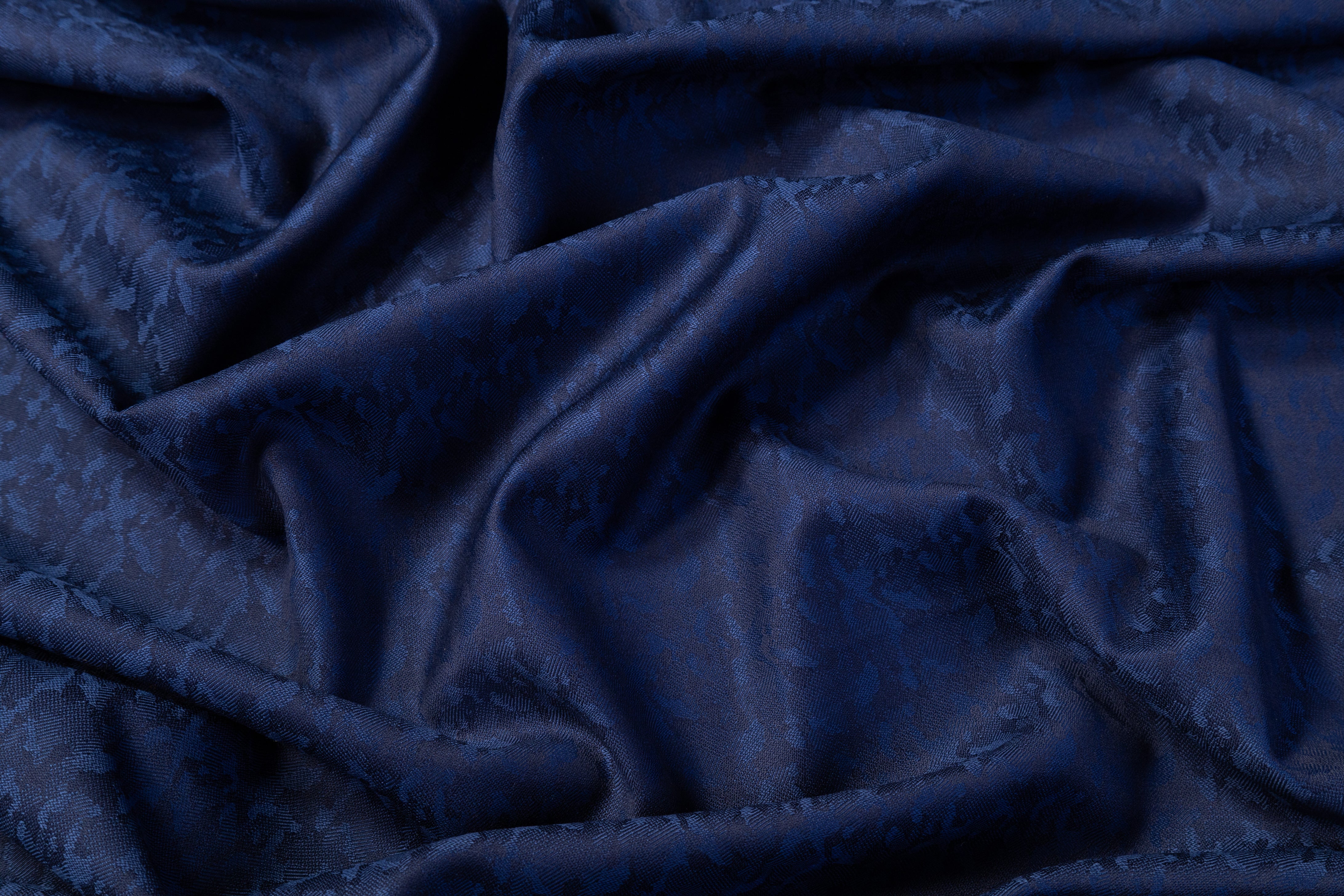 Caccioppoli - Camouflage Superfine Italian Wool Suiting - Blue