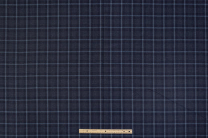 Fordam - Royal Flannel Wool and Cashmere Suiting - Navy Blue