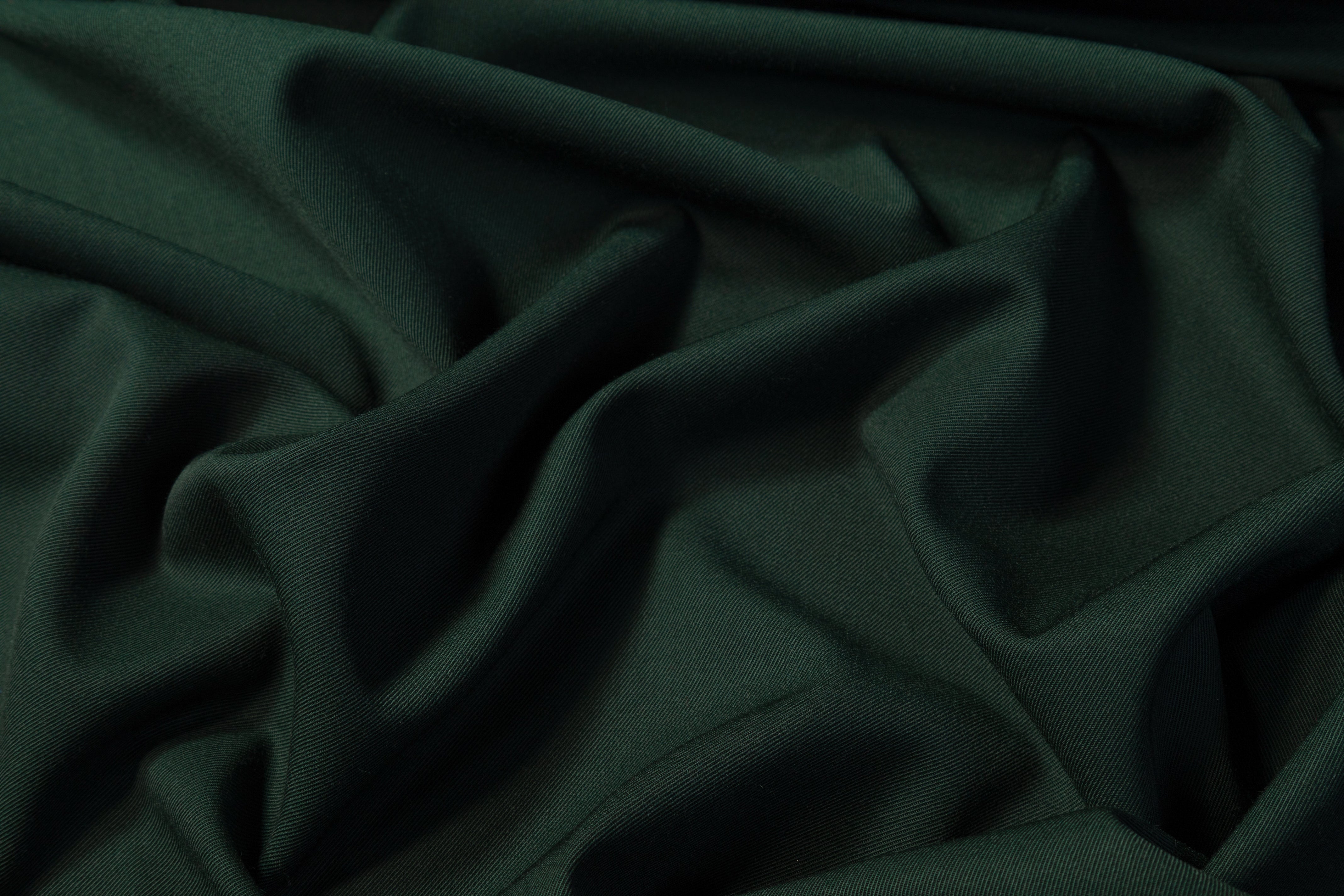 Italian Poly Wool Twill Suiting - Green