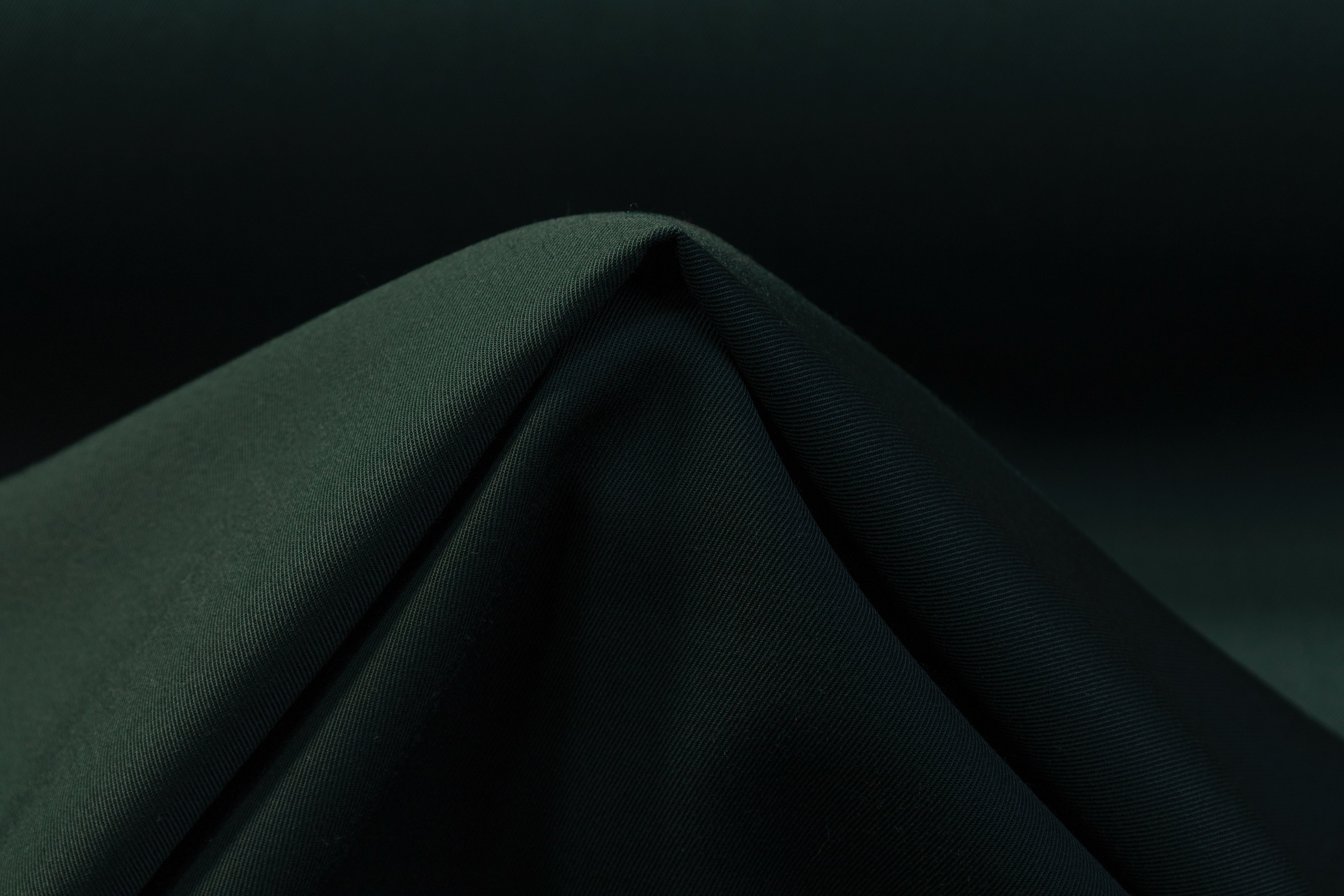 Italian Poly Wool Twill Suiting - Green