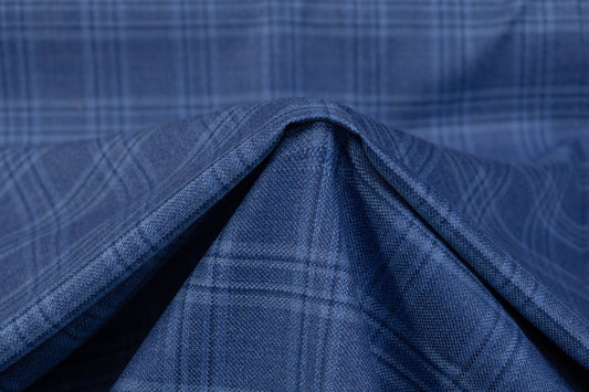 Ermenegildo Zegna - Traveller Jaspé Superfine Australian Wool and Silk Suiting - Blue