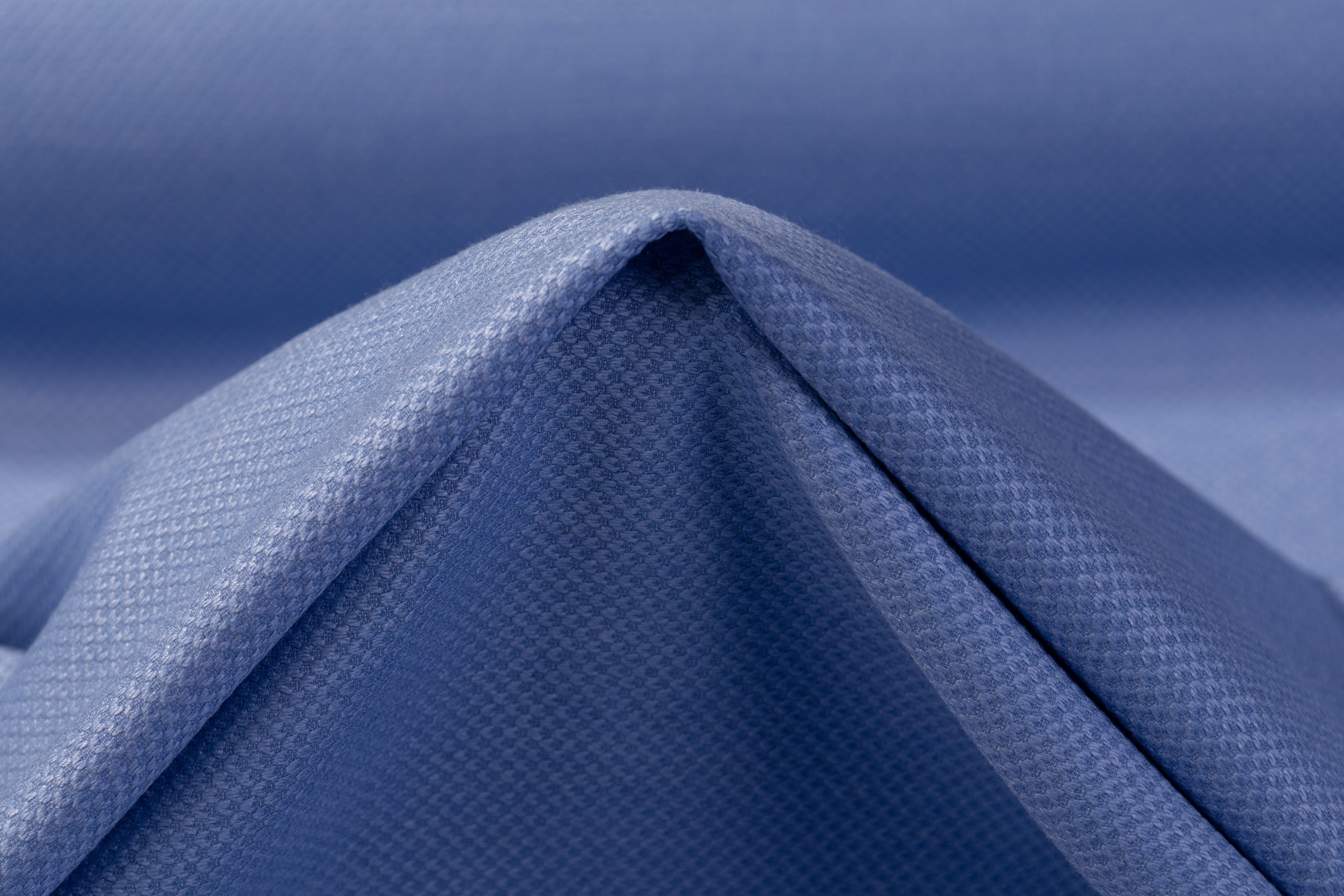 Italian Wool Silk Cashmere Piqué - Blue