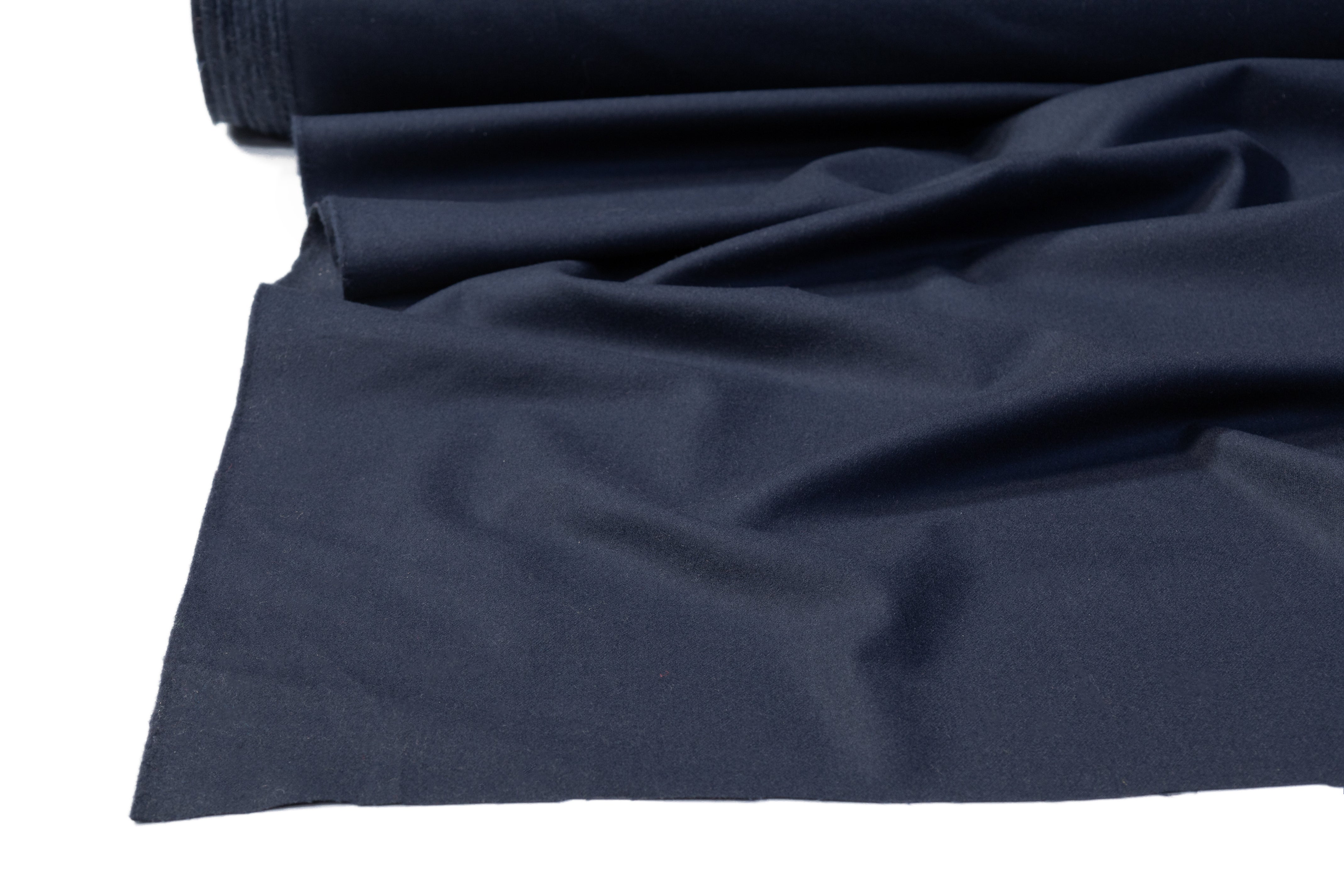 Italian Wool Nylon Flannel Suiting - Navy
