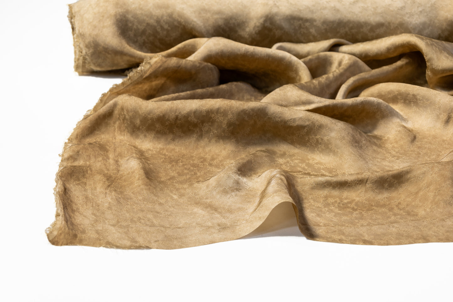 Intricate Floral Viscose Jacquard - Antique Gold