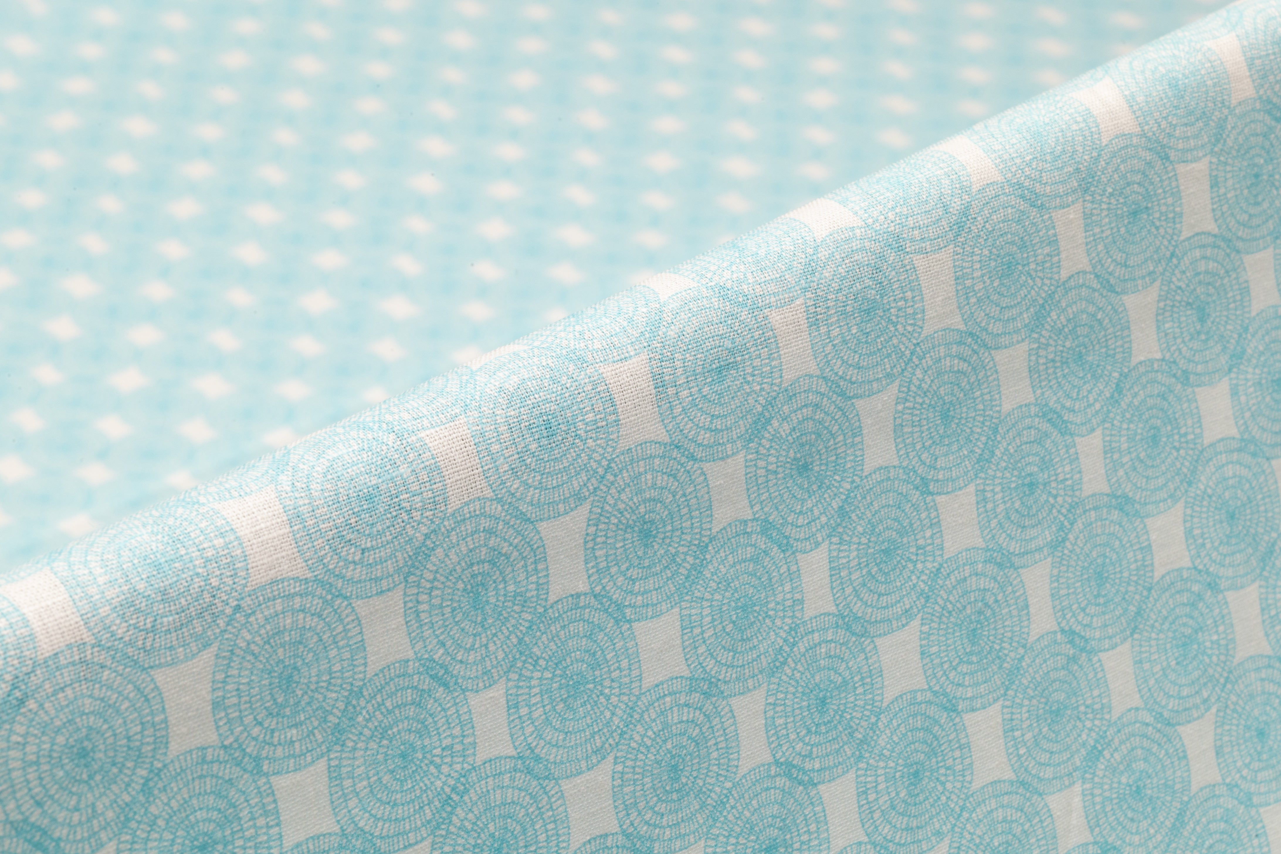 Italian Cotton Linen Blend - Aqua Blue