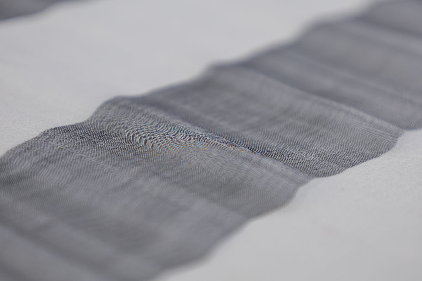 Striped Silk Chiffon - Gray / White