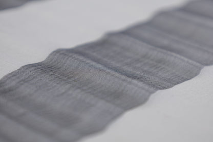 Striped Silk Chiffon - Gray / White
