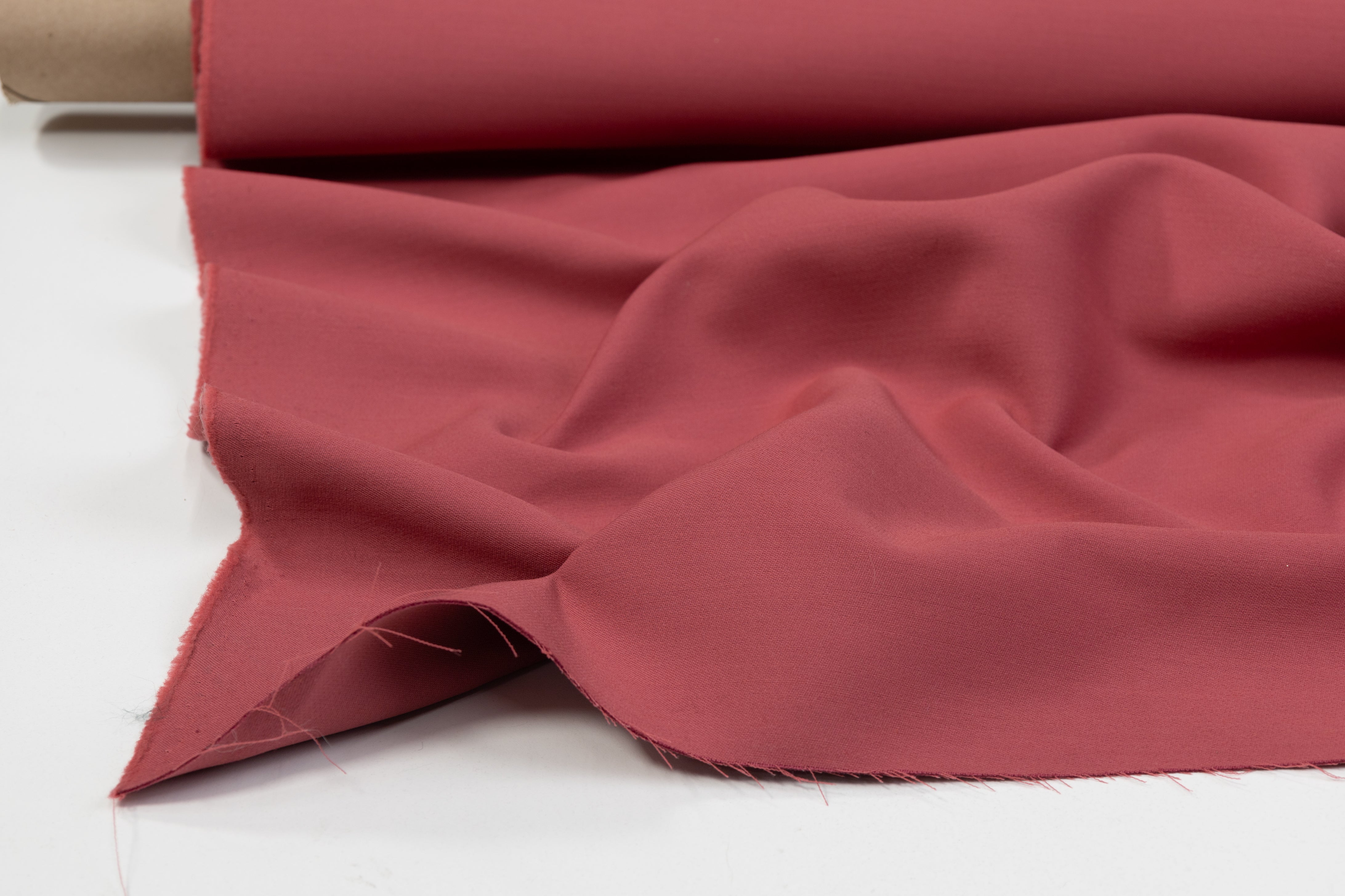 Double Faced Solid Italian Wool - Dark Rose