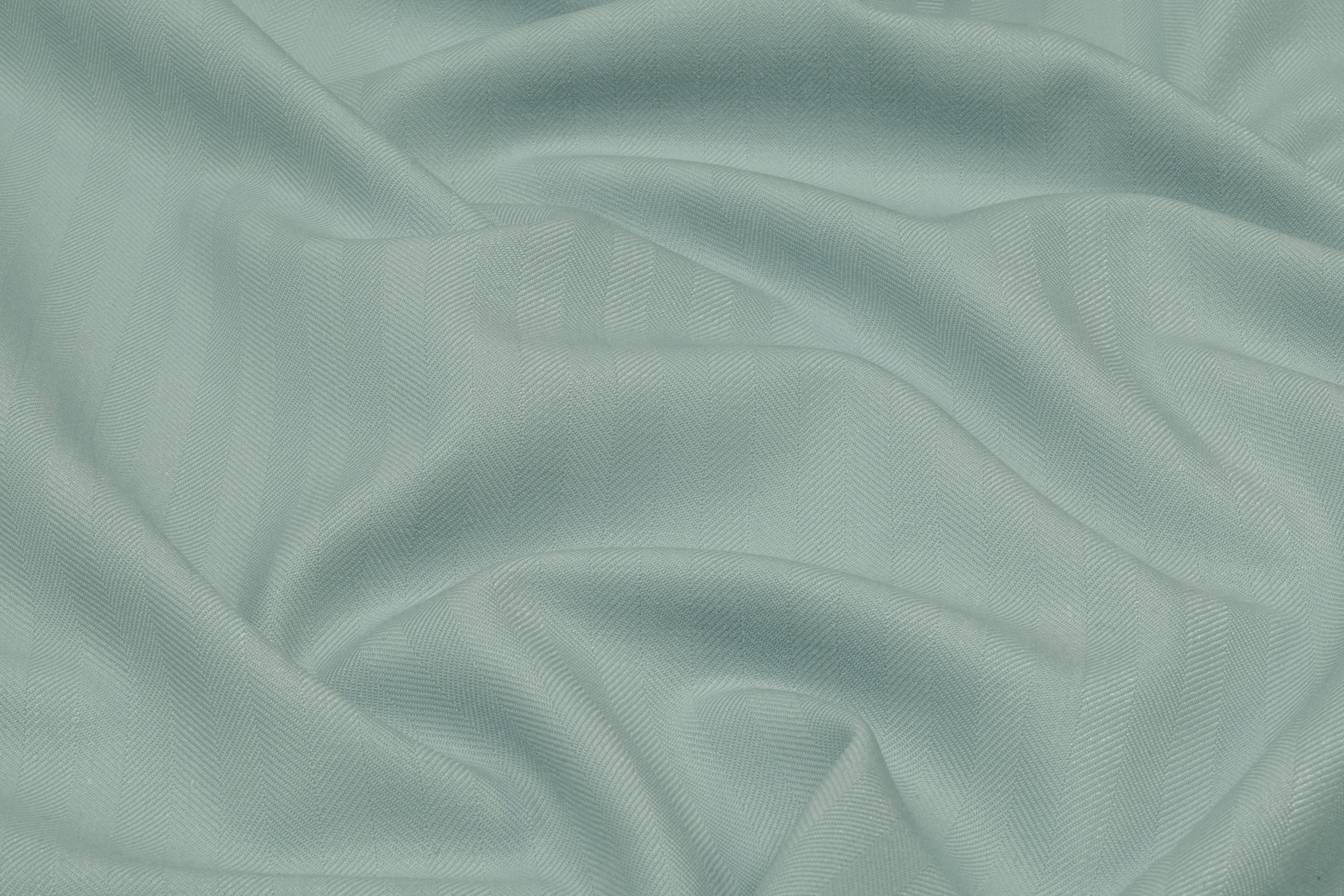 Herringbone Italian Wool Suiting - Pale Mint