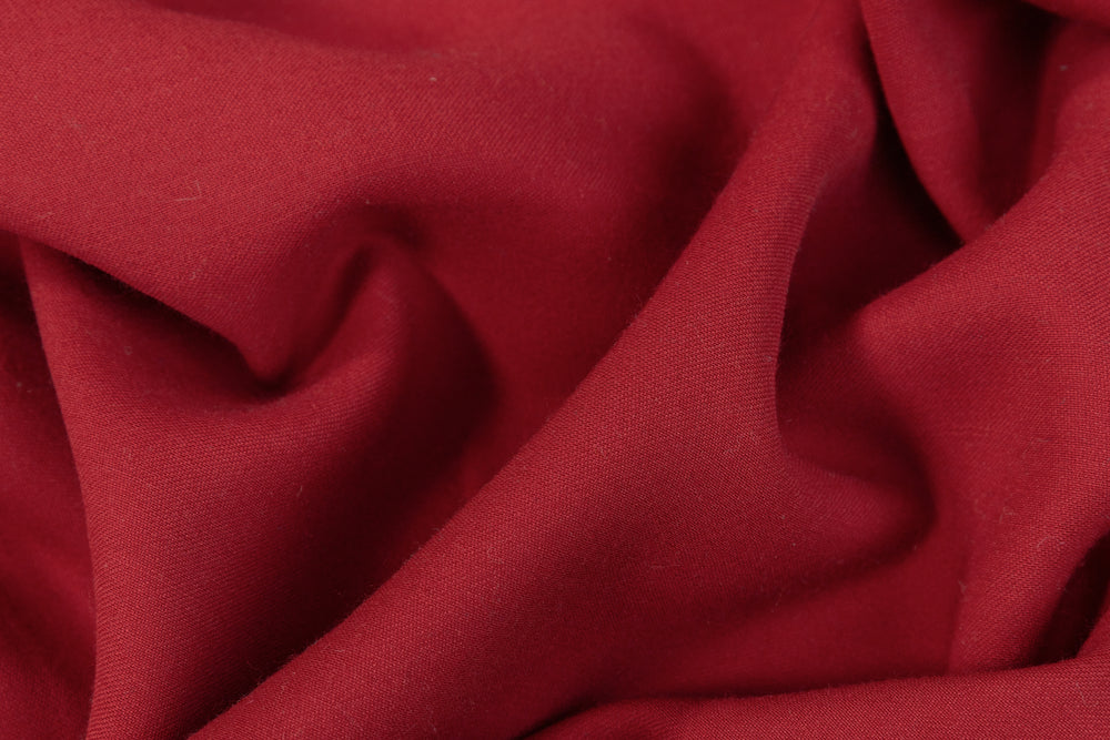 Double Faced Solid Italian Wool - Red