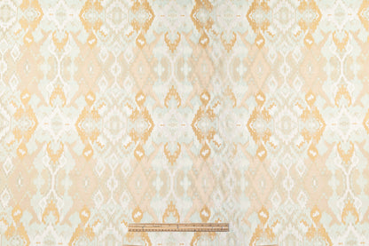 Ikat Design Brocade - Sage Green / Beige