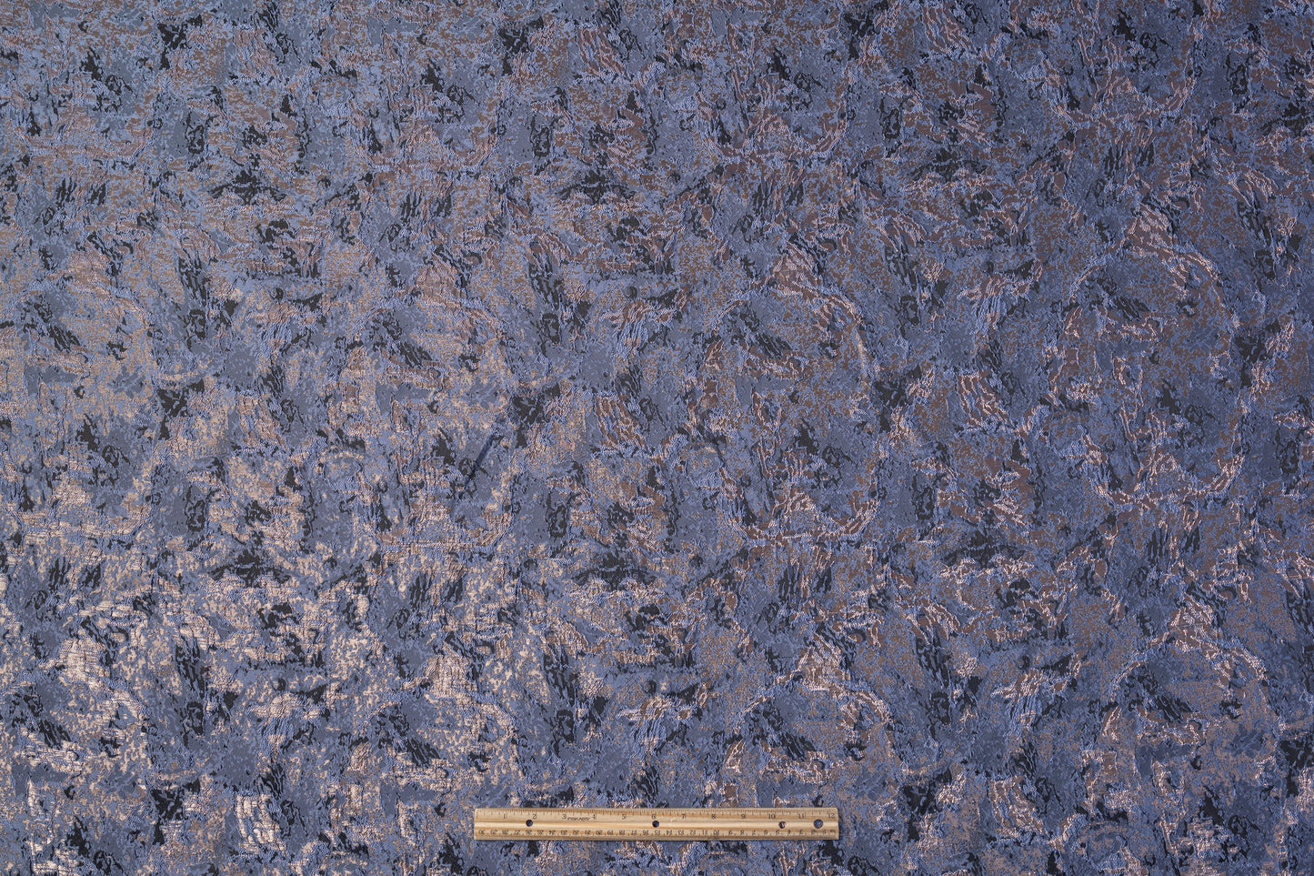 Abstract Metallic Brocade - Blue / Gray