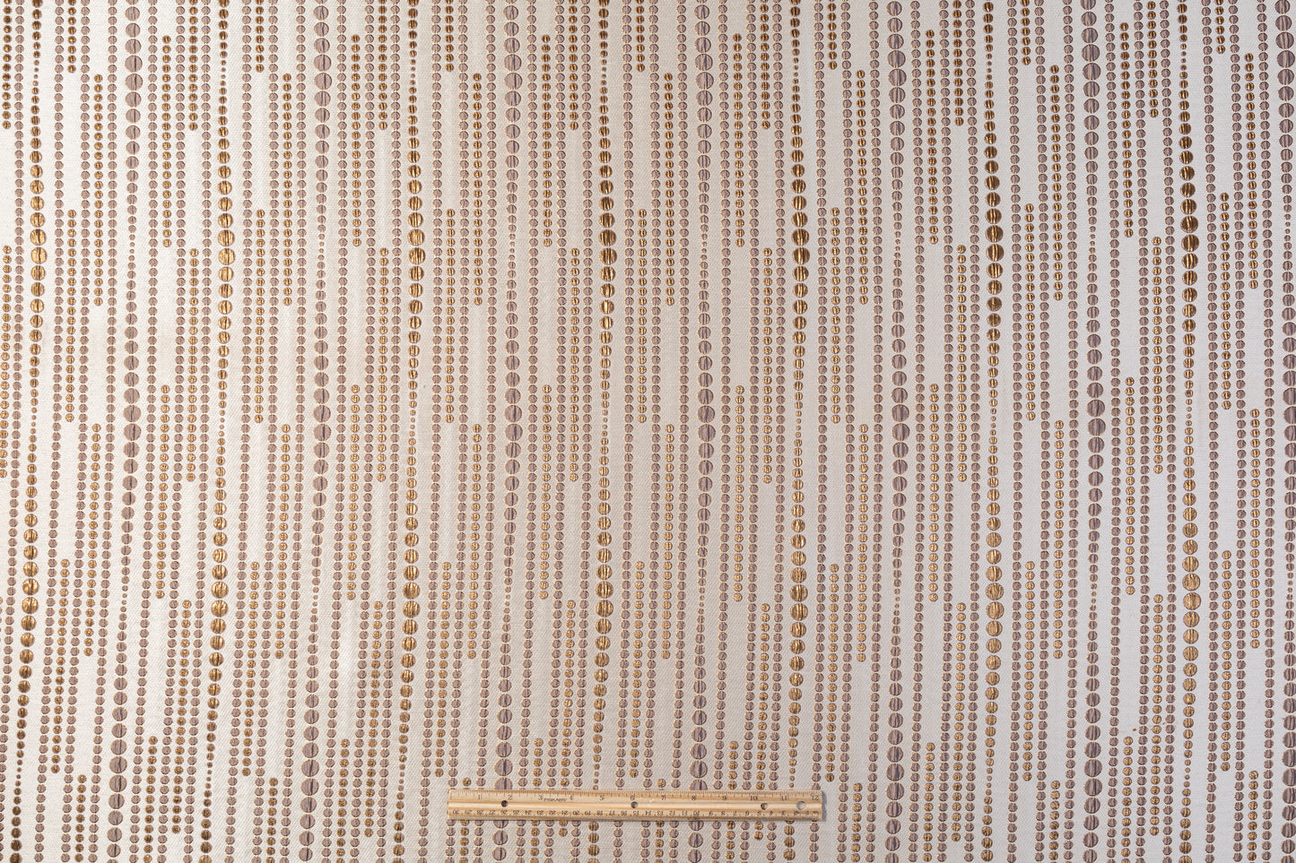 Dotted Metallic Brocade - Gold / Beige