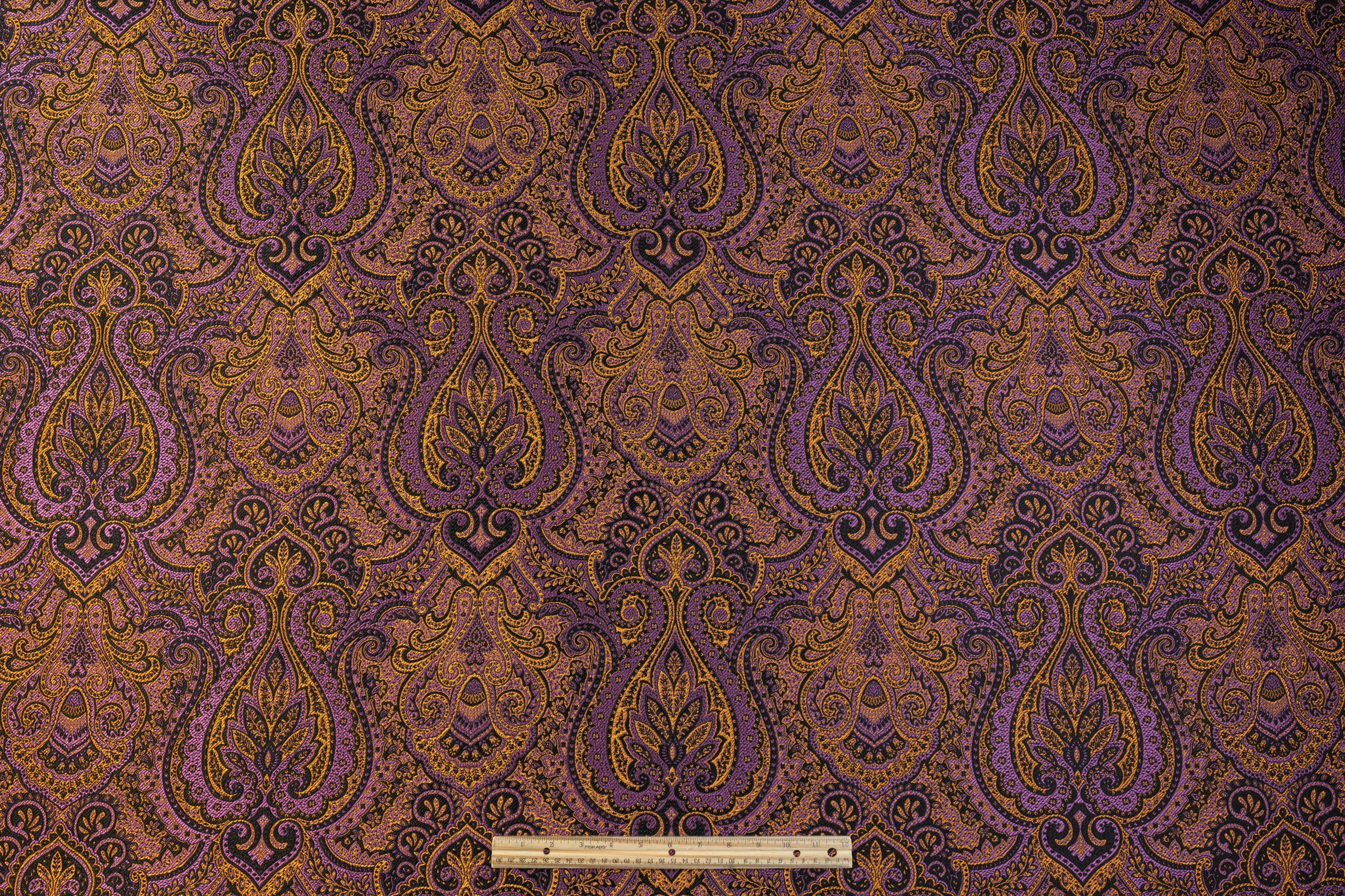 Damask Italian Brocade - Purple / Gold