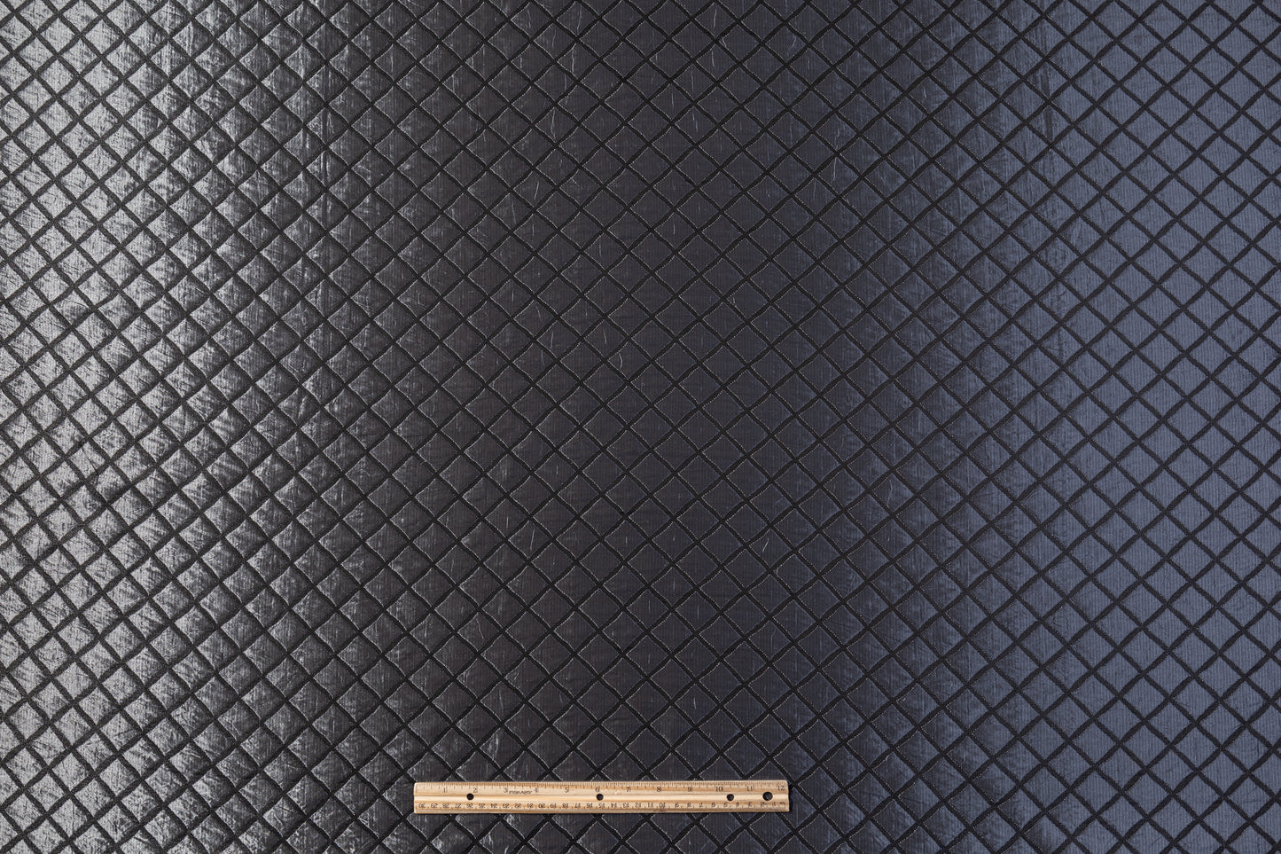 Diamond Metallic Brocade - Charcoal Gray