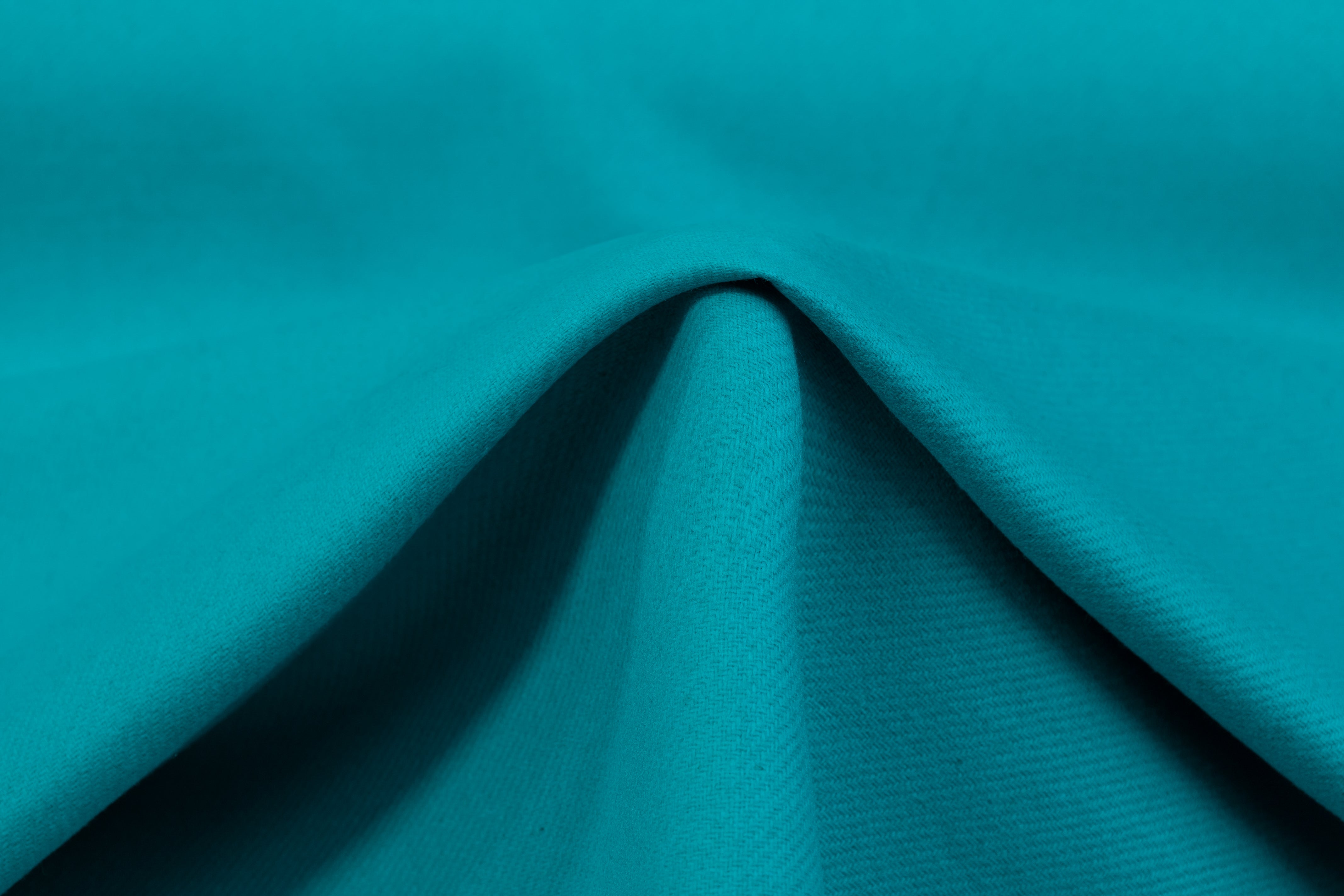 Double Faced Italian Wool Twill Coating - Turquoise – Prime Fabrics