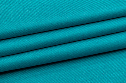Double Faced Italian Wool Twill Coating - Turquoise