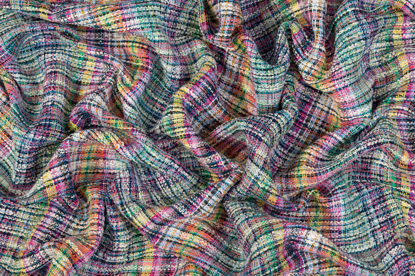 Italian Cotton Viscose Tweed - Multicolor
