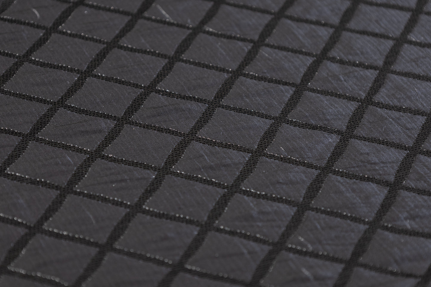 Diamond Metallic Brocade - Charcoal Gray