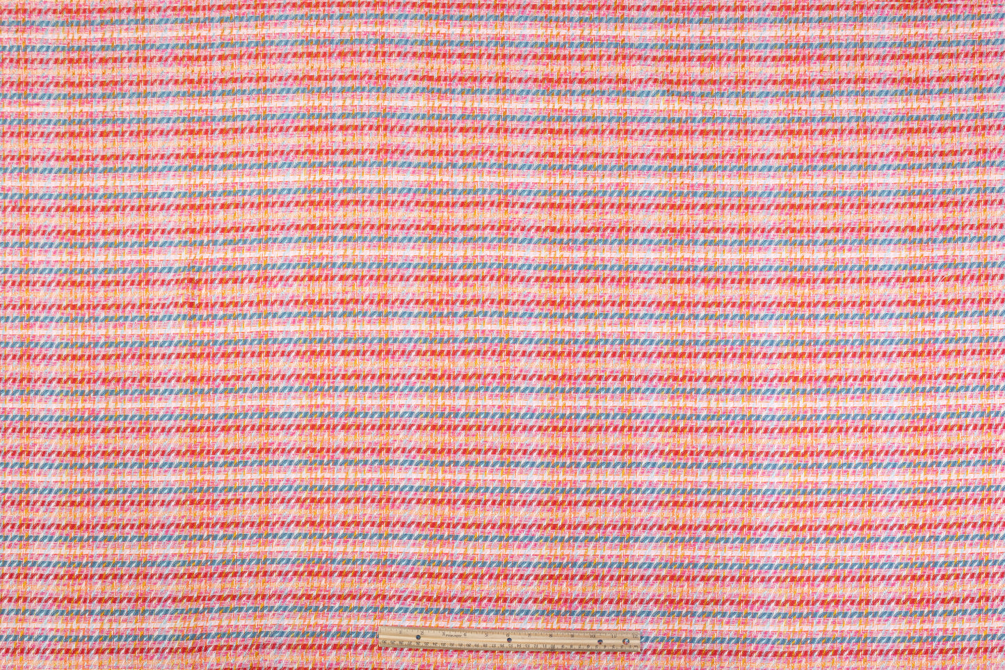 Italian Cotton Viscose Blend Tweed - Pink