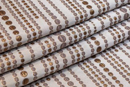 Dotted Metallic Brocade - Gold / Beige