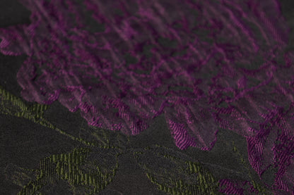 Crushed Floral Brocade - Purple / Green
