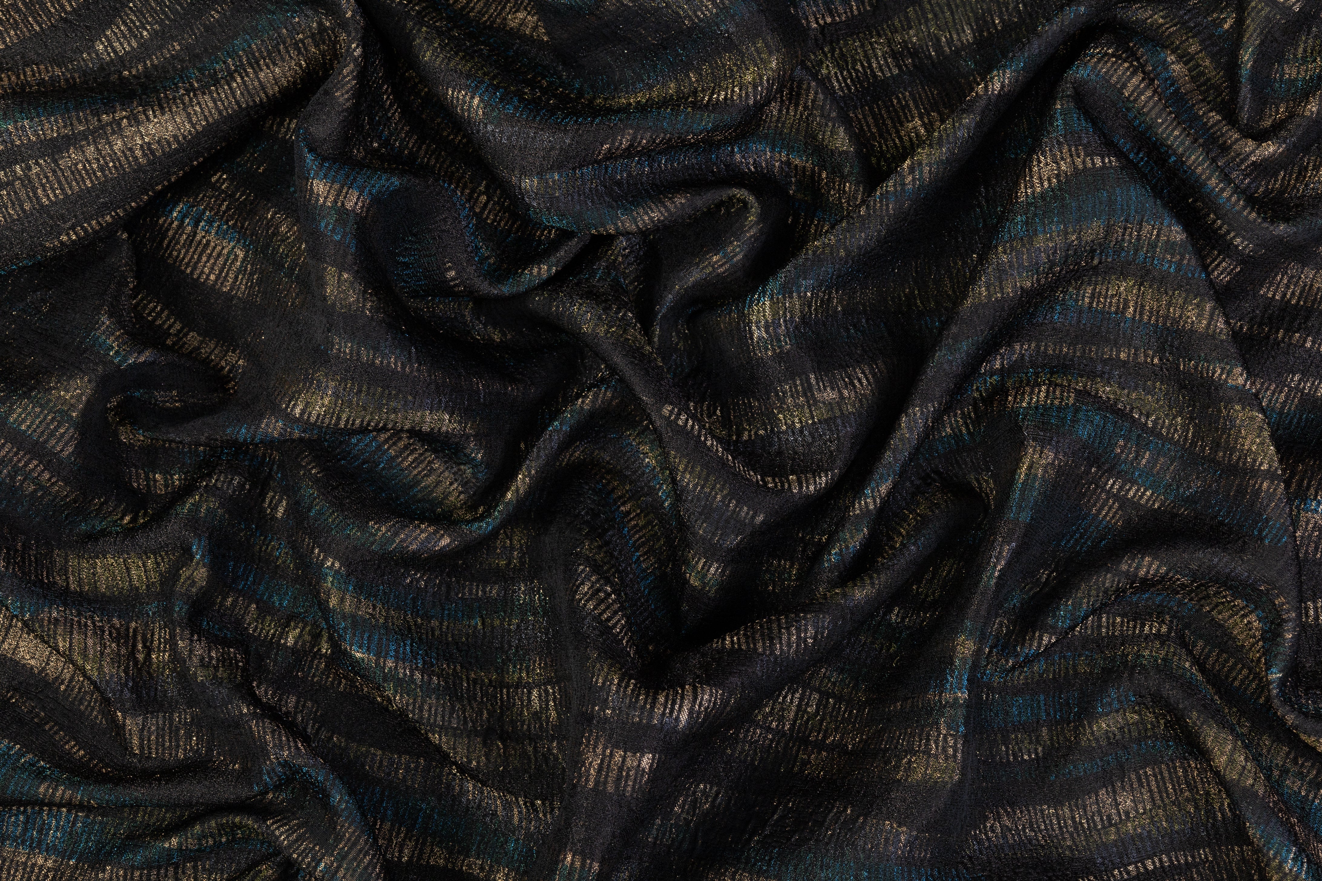 Marni - Printed Italian Brocade - Khaki / Teal / Black