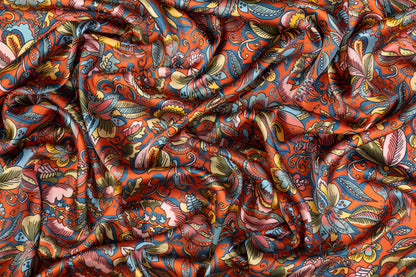 Liberty Fabrics - Passion Flower Silk Charmeuse - Multicolor