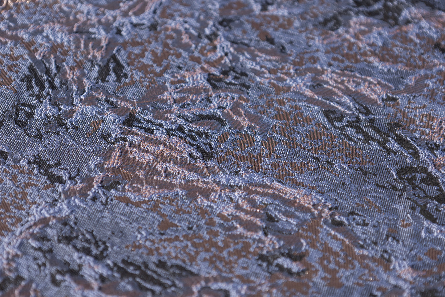 Abstract Metallic Brocade - Blue / Gray