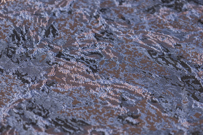 Abstract Metallic Brocade - Blue / Gray