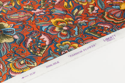 Liberty Fabrics - Passion Flower Silk Charmeuse - Multicolor