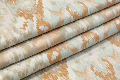Ikat Design Brocade - Sage Green / Beige