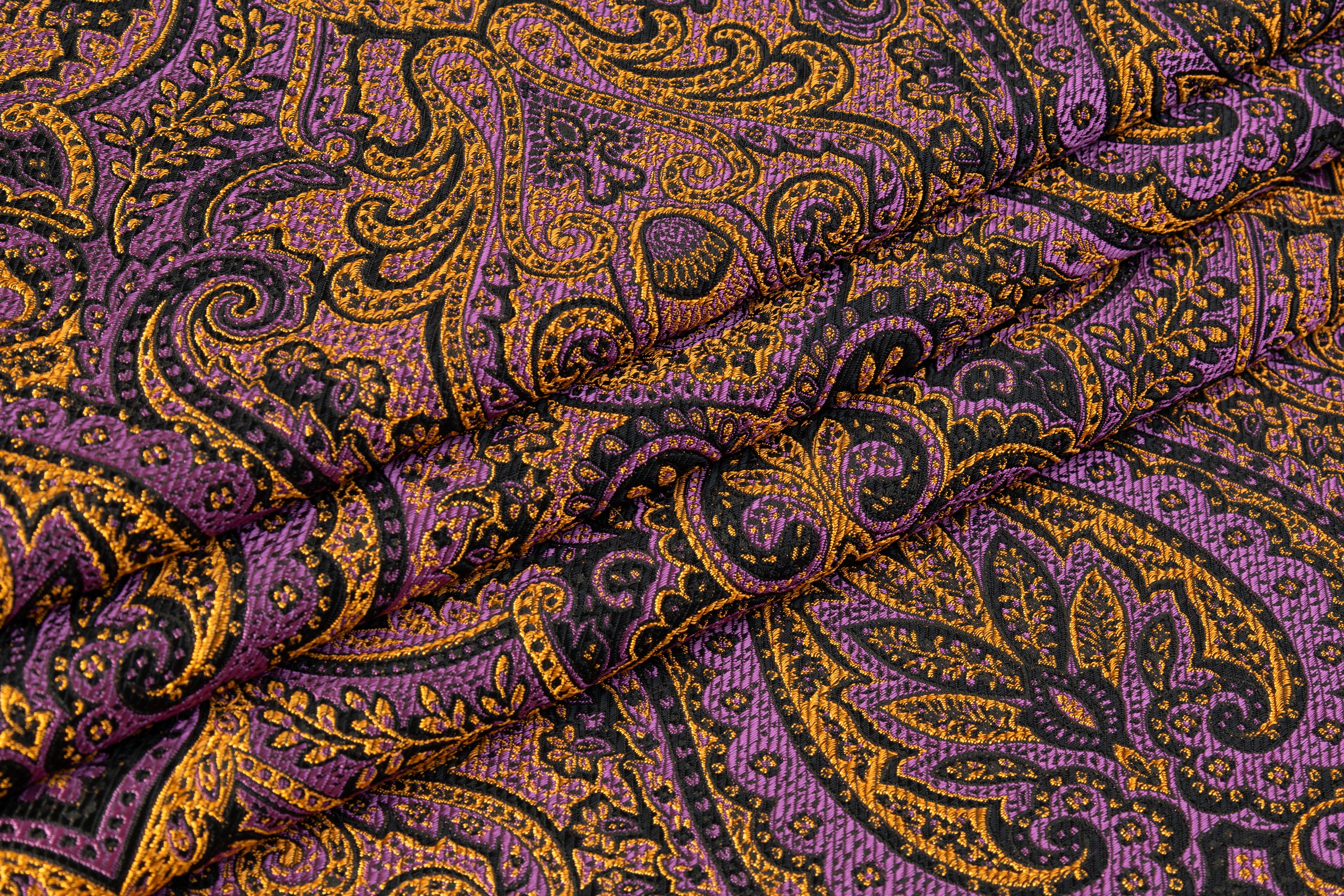 Damask Italian Brocade - Purple / Gold