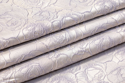 Rose Floral Brocade - Cool Gray