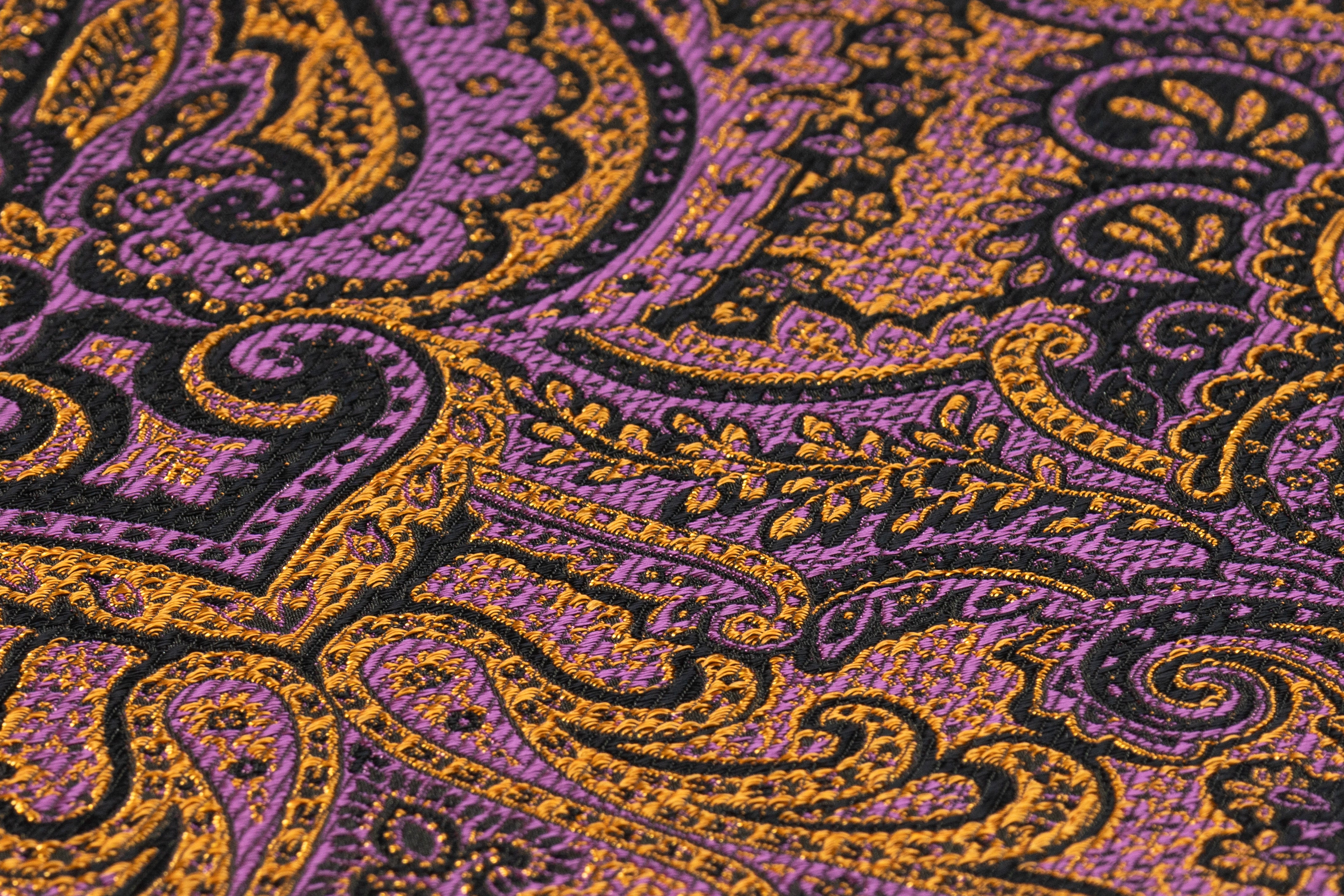 Damask Italian Brocade - Purple / Gold