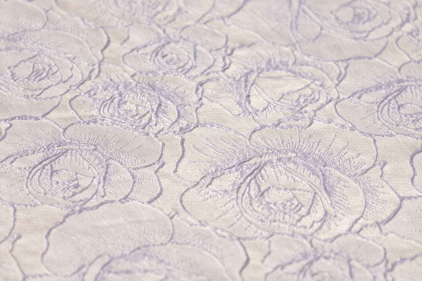 Rose Floral Brocade - Cool Gray