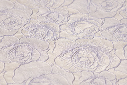Rose Floral Brocade - Cool Gray