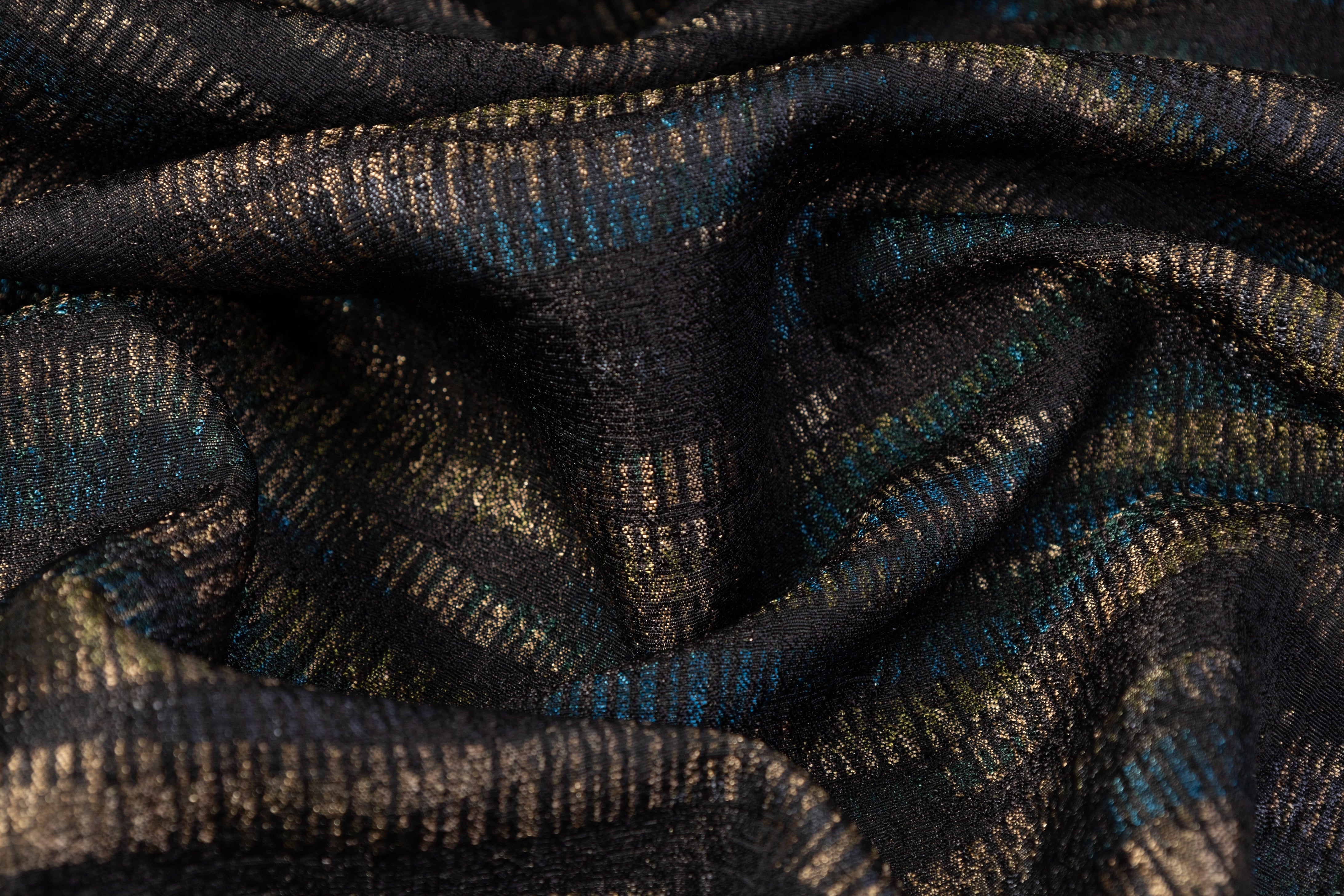 Marni - Printed Italian Brocade - Khaki / Teal / Black