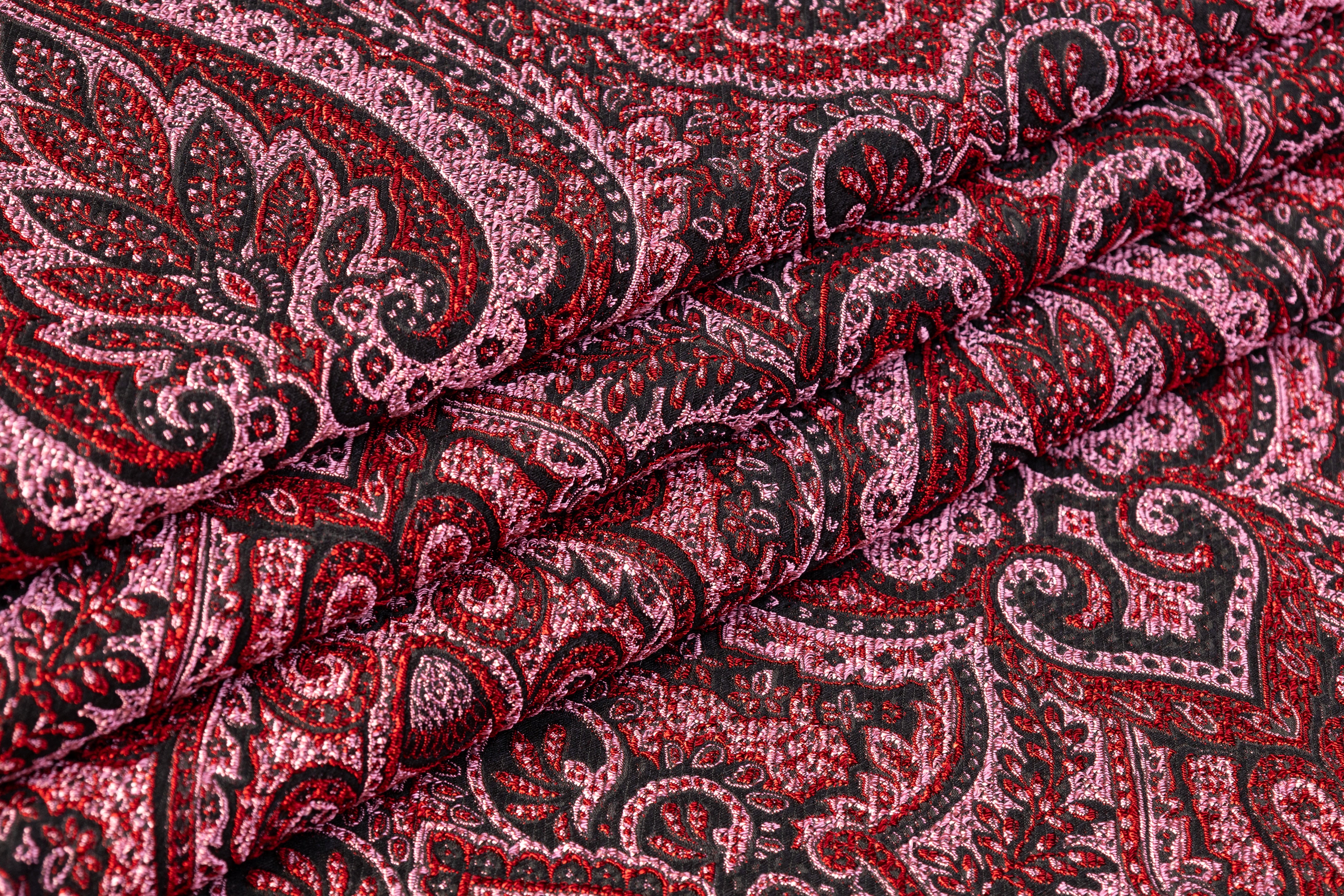 Damask Italian Brocade - Pink / Red