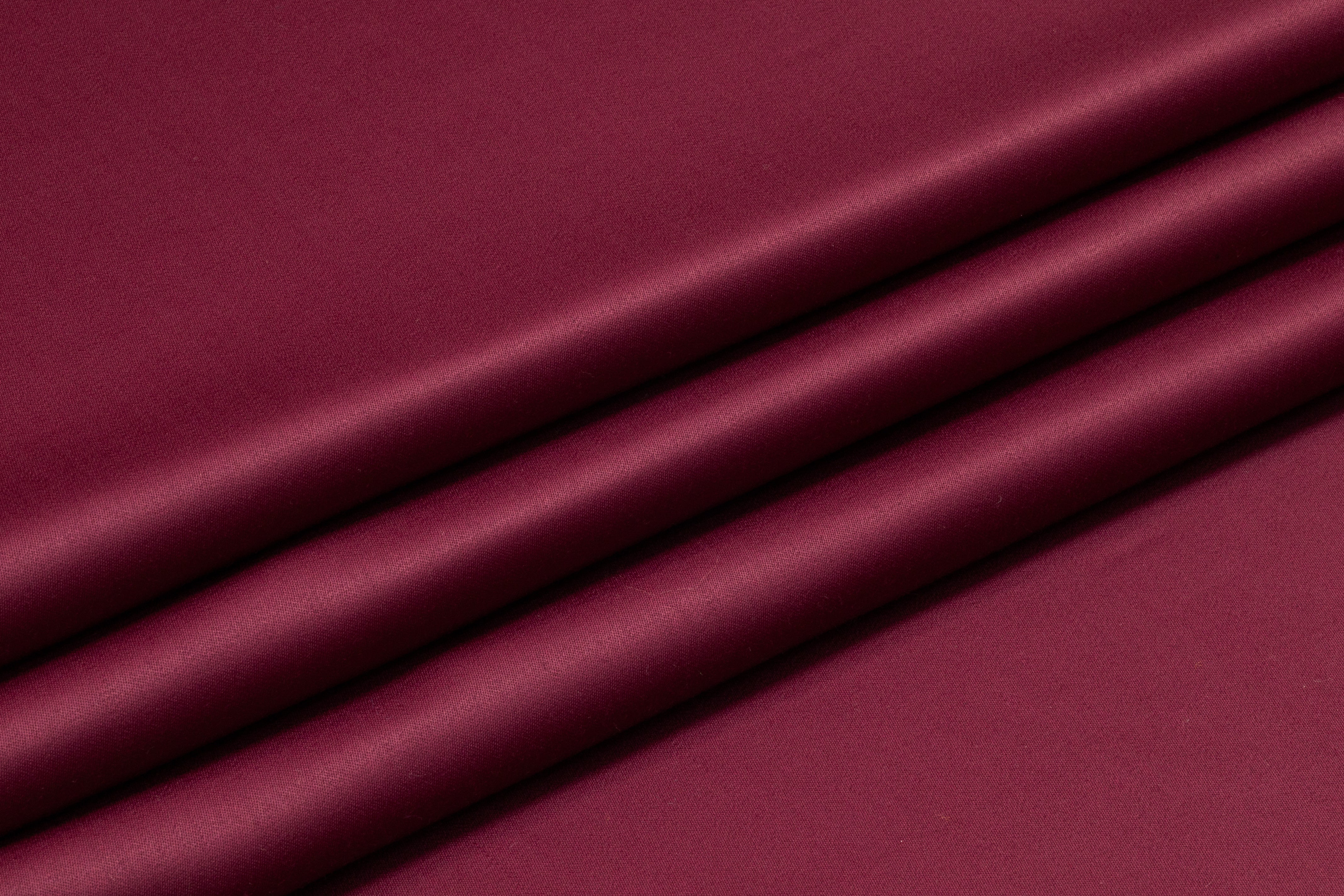 Super 150s Italian Wool Blend Satin Faille Suiting - Burgundy