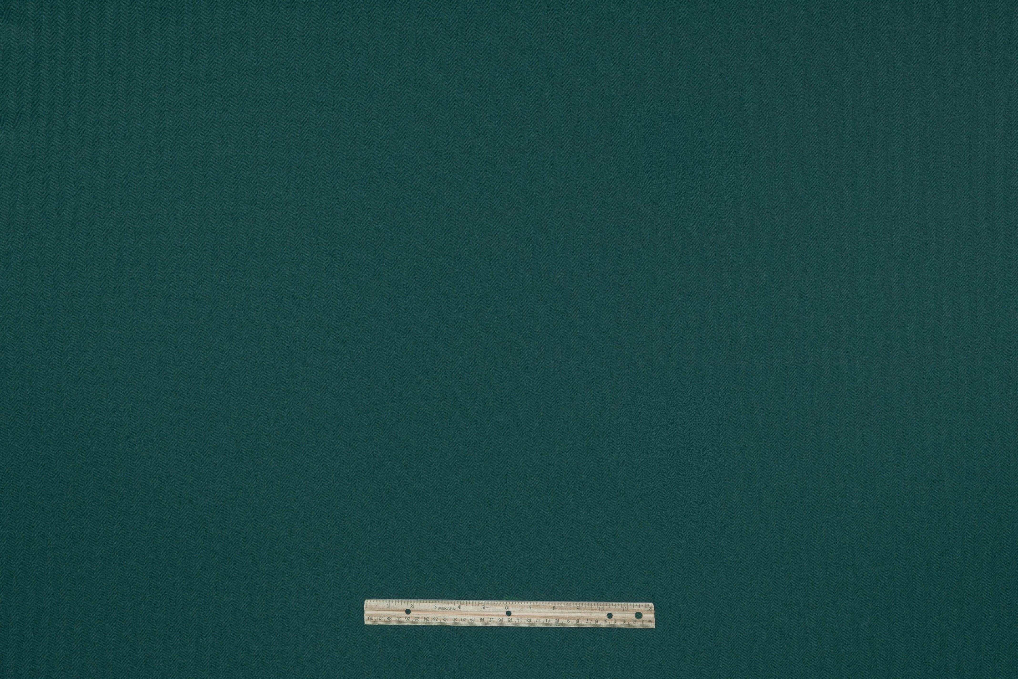 Herringbone Italian Wool Suiting - Teal