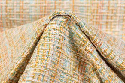 Italian Cotton Viscose Blend Tweed - Multicolor