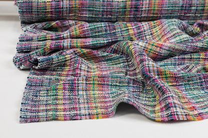 Italian Cotton Viscose Tweed - Multicolor