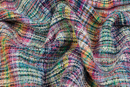 Italian Cotton Viscose Tweed - Multicolor