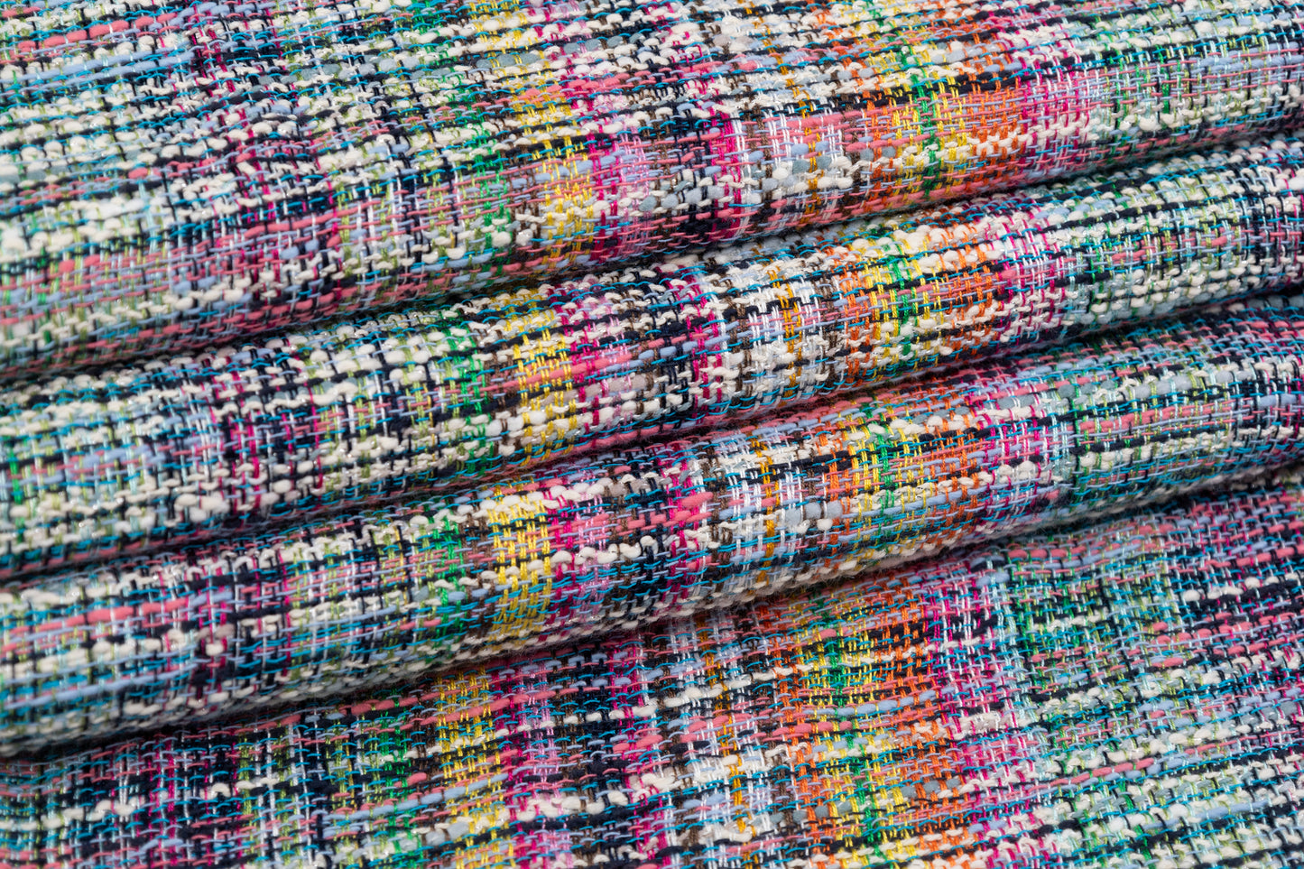 Italian Cotton Viscose Tweed - Multicolor