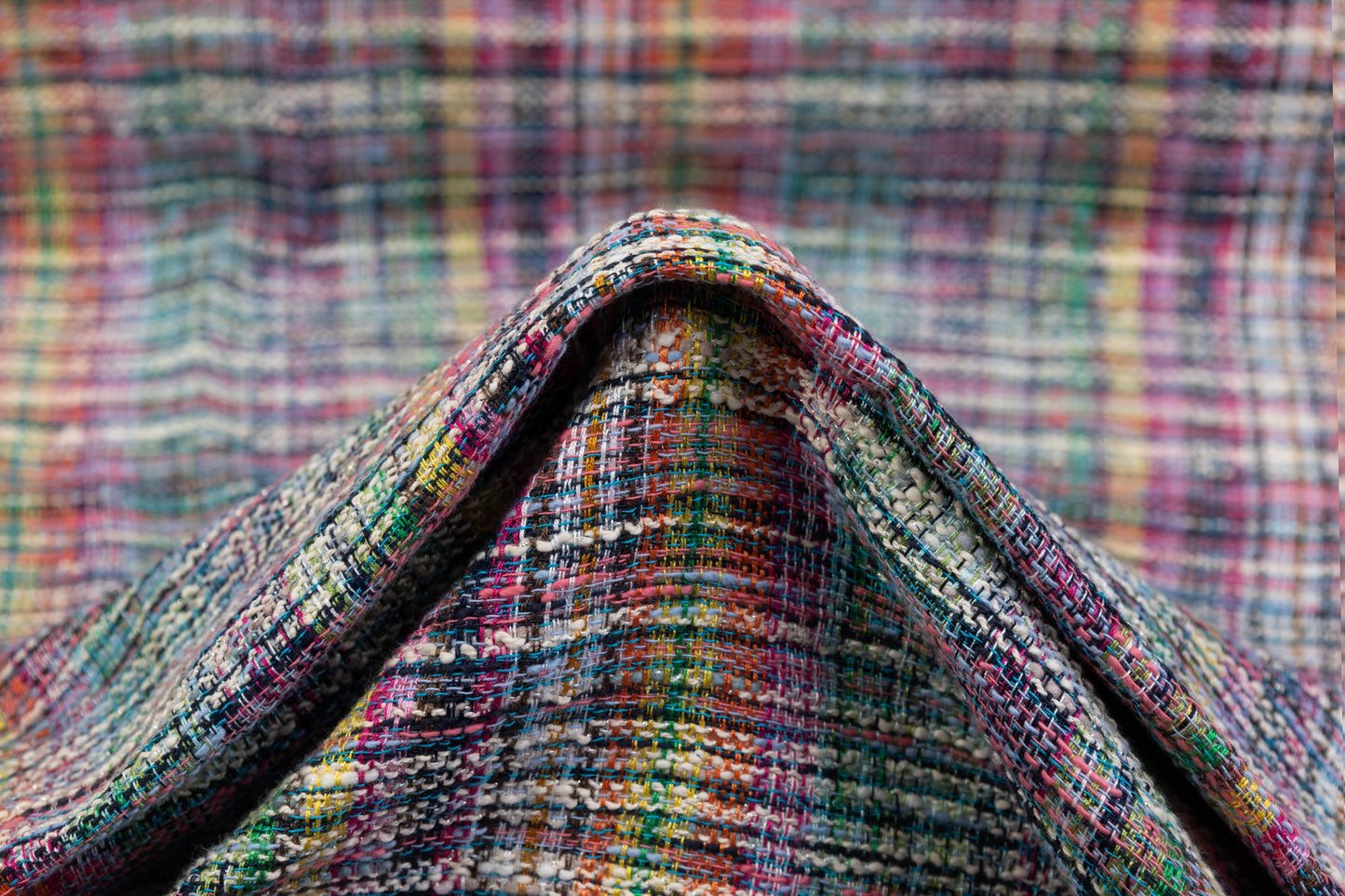 Italian Cotton Viscose Tweed - Multicolor