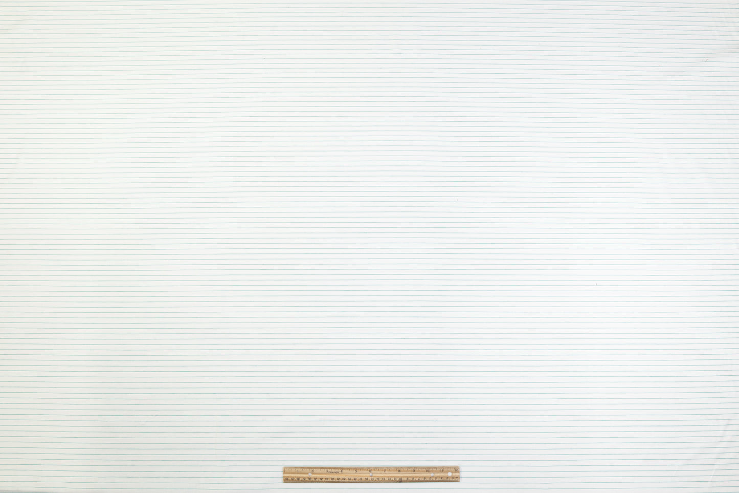 Striped Italian linen - White / Teal Green