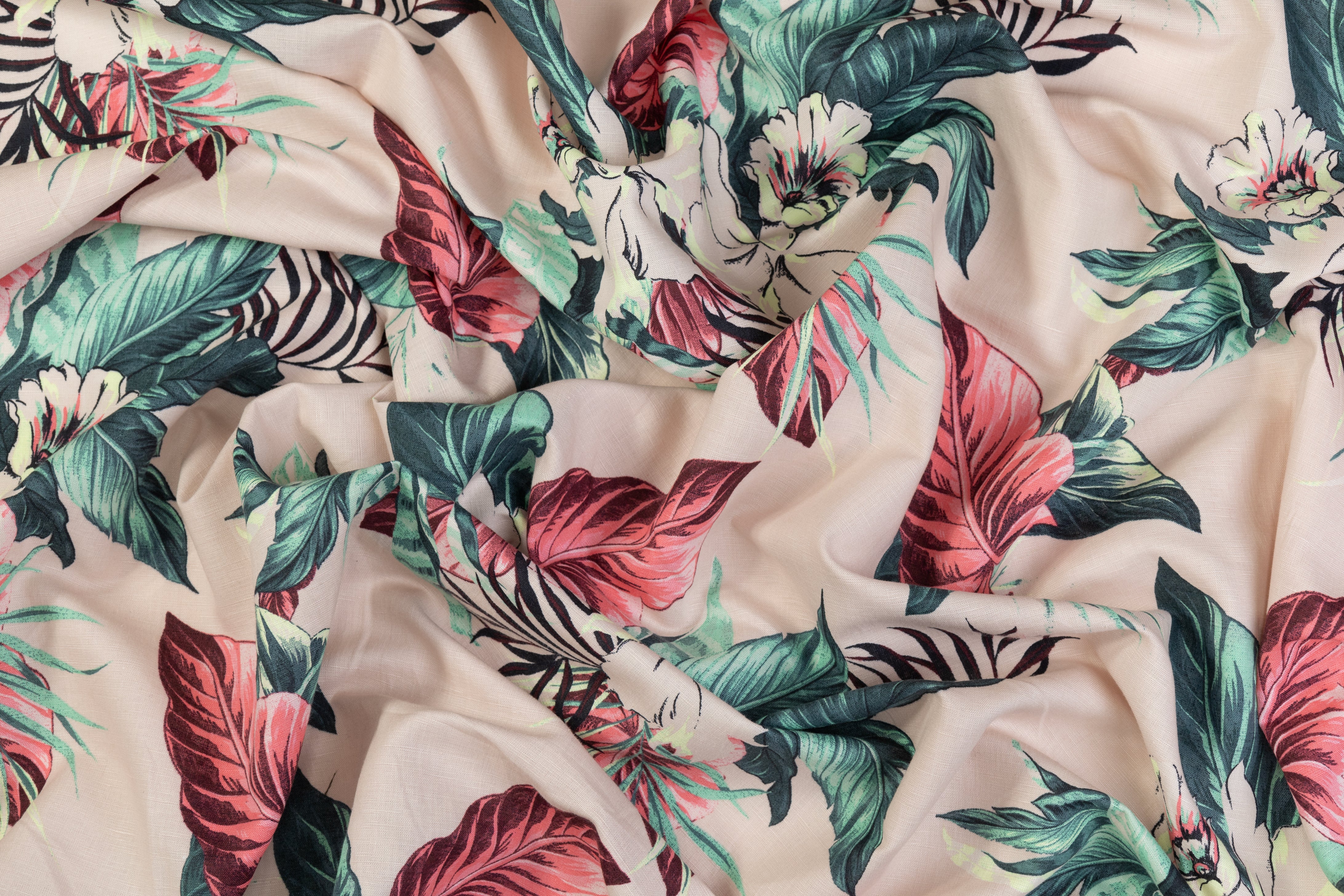 Floral Printed Italian Linen - Multicolor