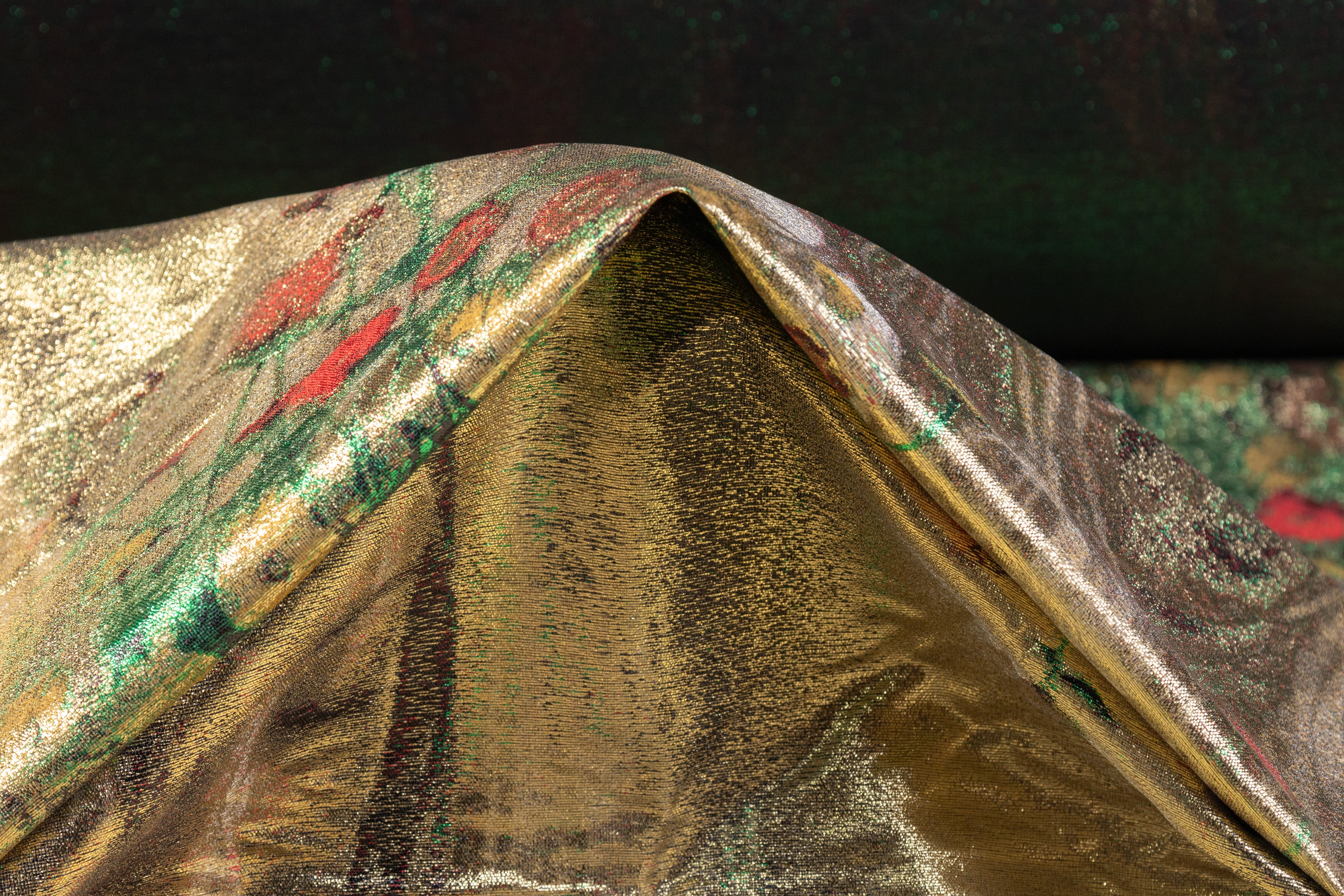 Garden Portrait - Italian Silk Lamé Panel - Gold