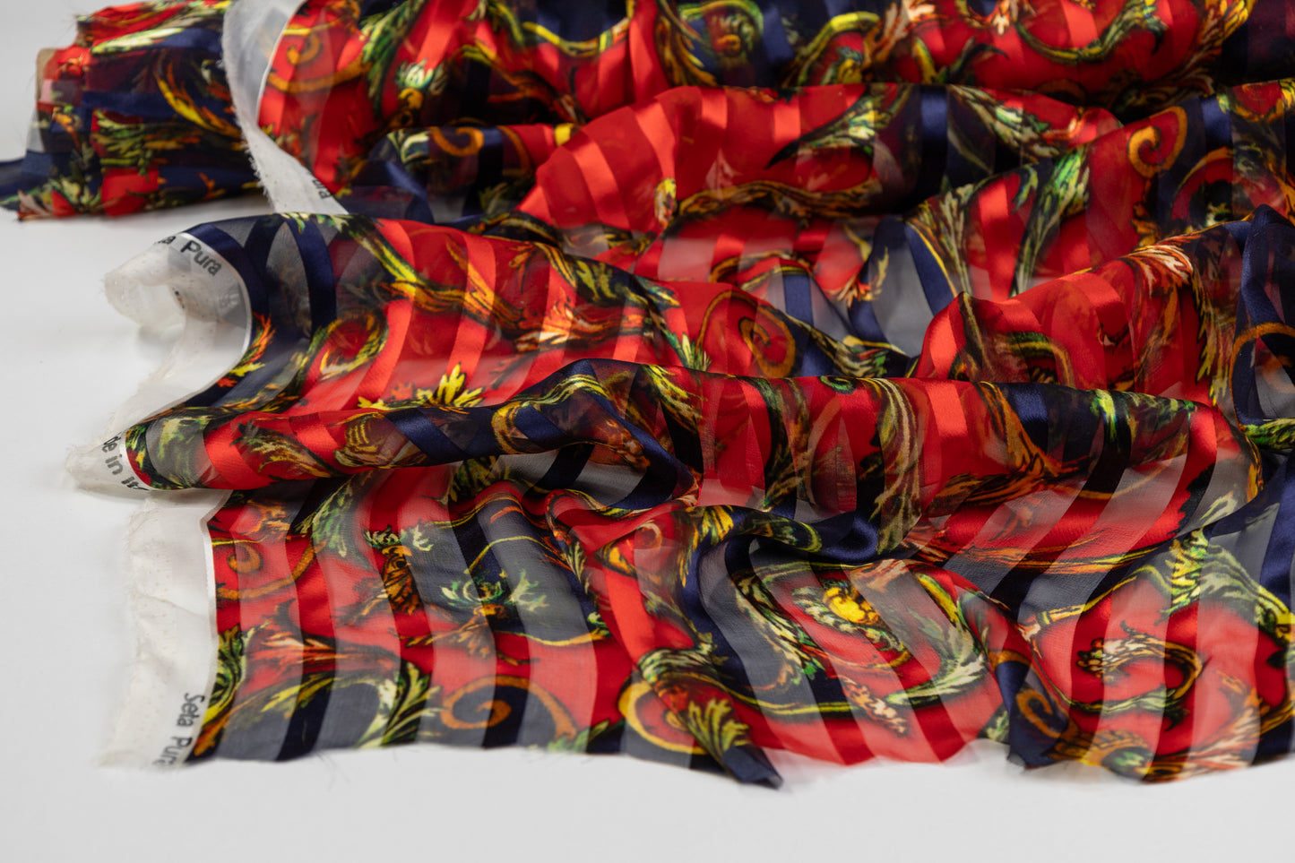 Italian Silk Chiffon Burnout - Multicolor